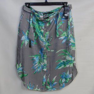 Lauren Ralph Lauren Women's Floral-Print Twill Skirt Matching Waist Tie …